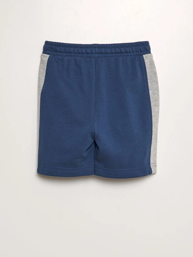 Bermuda de sport bicolore Bleu