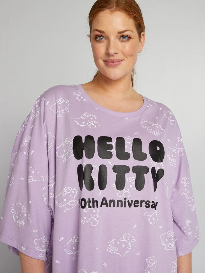 Chemise de nuit 'Hello Kitty'   Violet