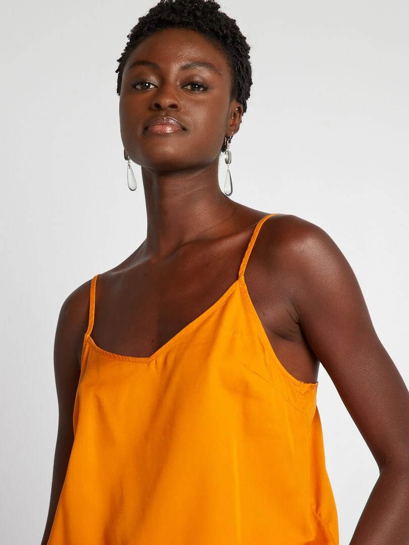 Top à fines bretelles   Orange