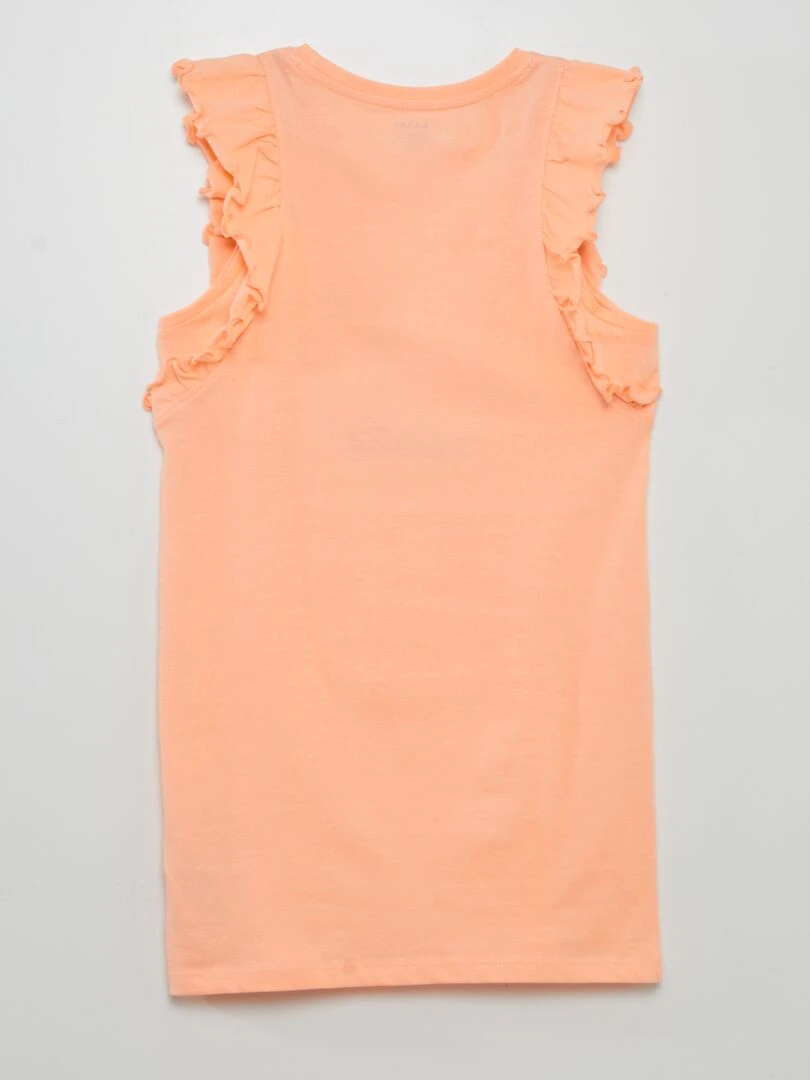 Robe en jersey avec manches volantées   Grafik Edition   Orange