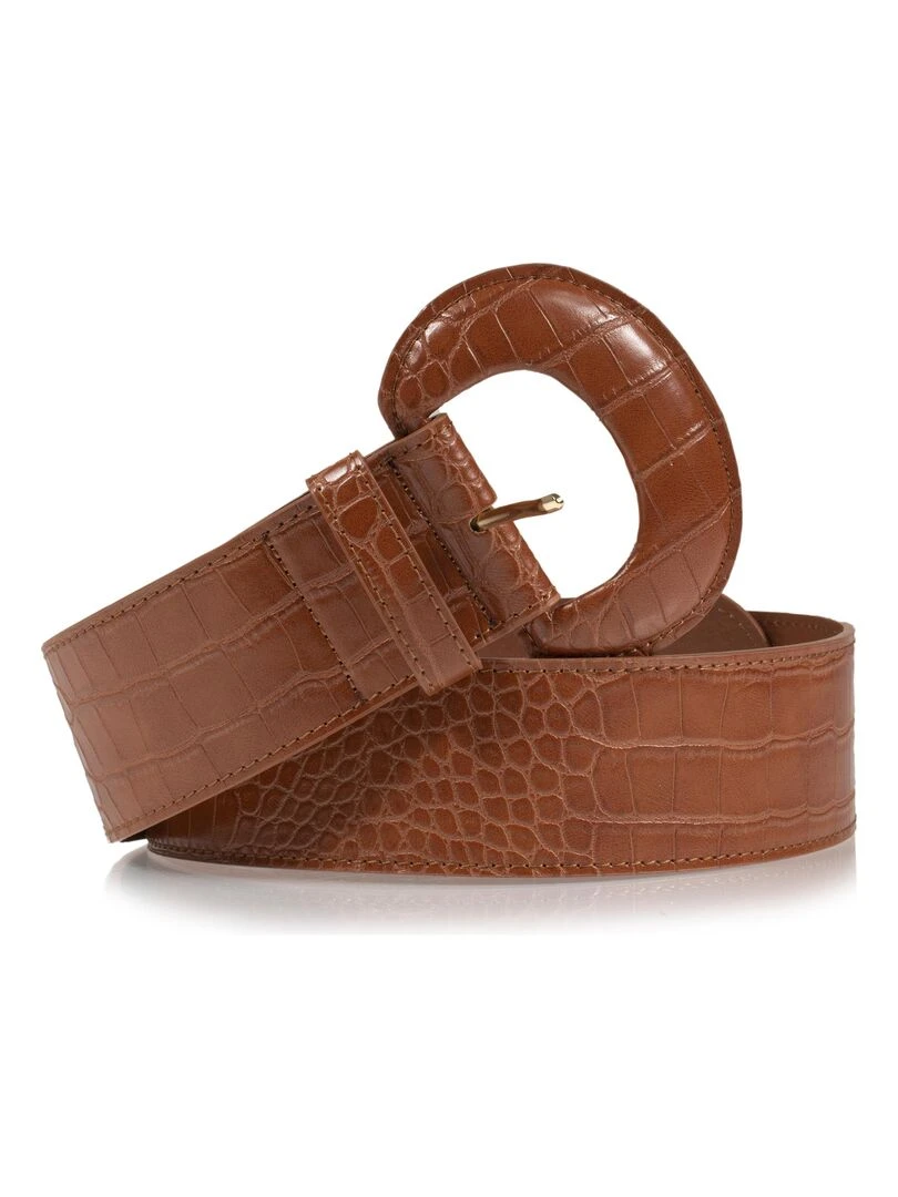 Ceinture Femme XXL Texturée Camel Camel