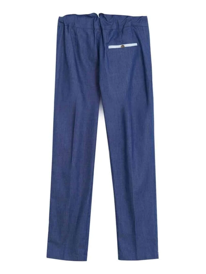 Pantalon à Pinces Garçon  Coton Bleu Marine  AMBROISE   La Faute à Voltaire   Bleu marine