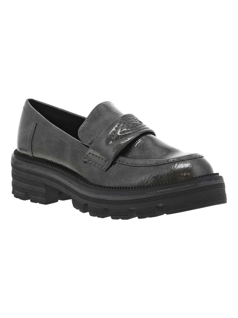 MARCO TOZZI Mocassins talon compensé bas Gris