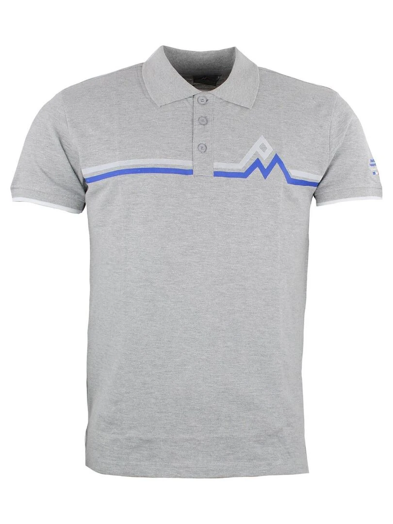 Polo manches courtes homme CRISTAL PEAK MOUNTAIN Gris