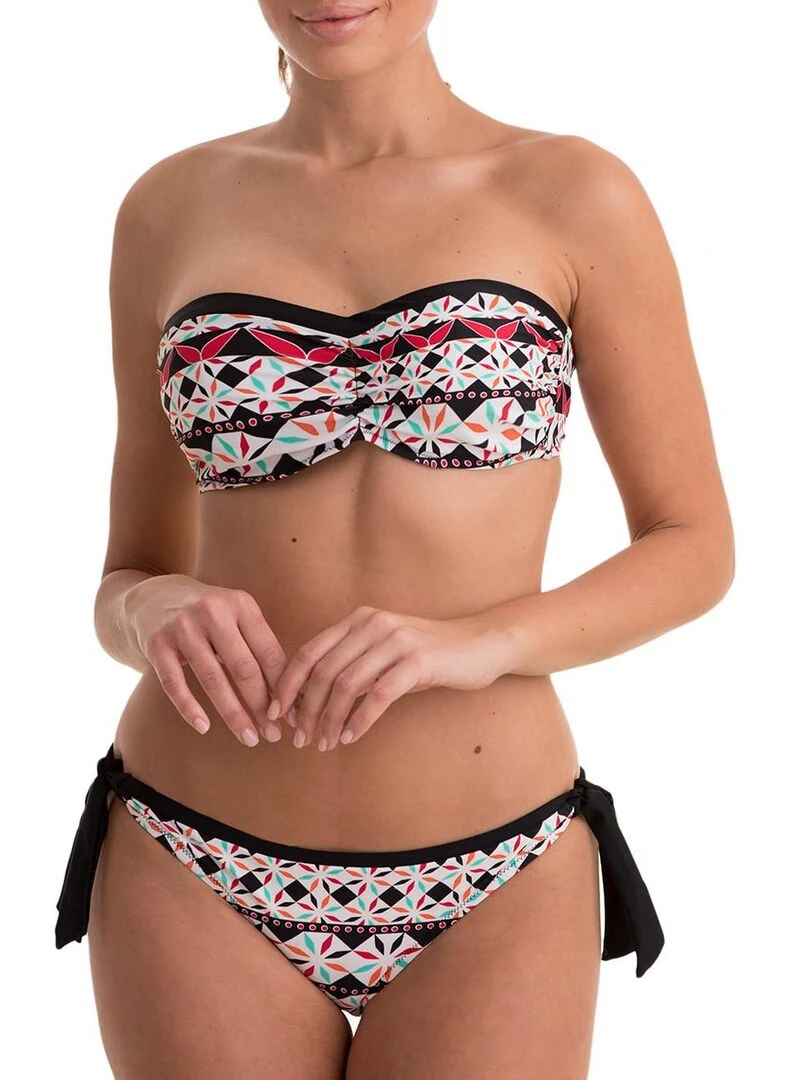 Bas de maillot de bain avec nouettes Tulipán Blanc