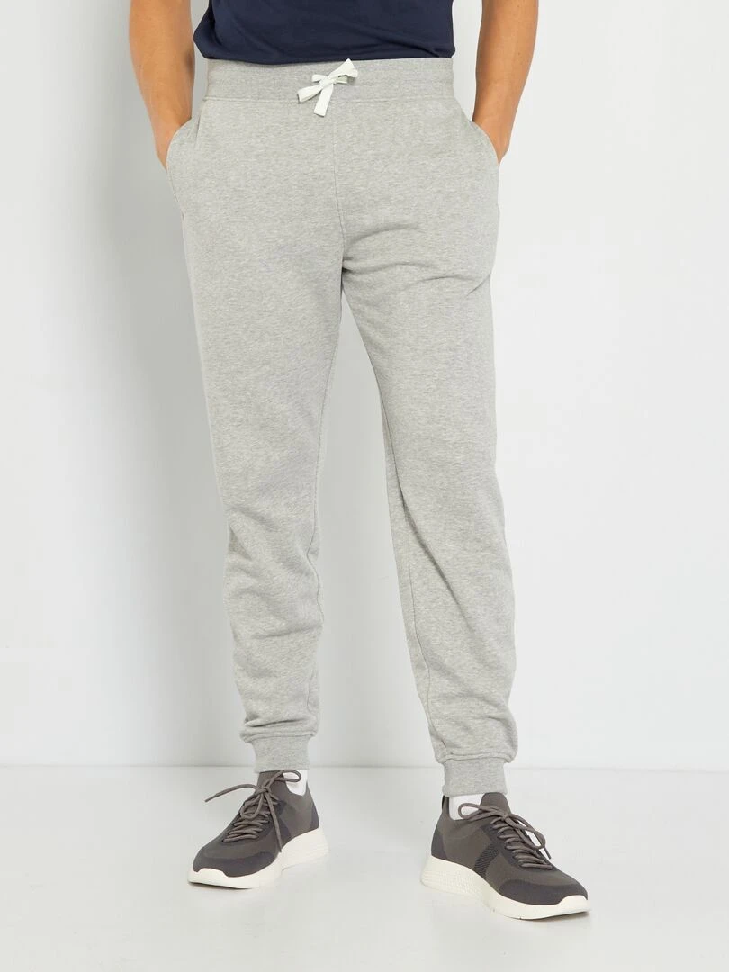 Pantalon jogging en molleton   Gris