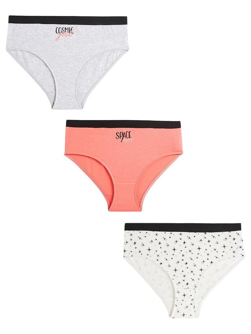 Lot de 3 culottes fille Riviera Multicolore