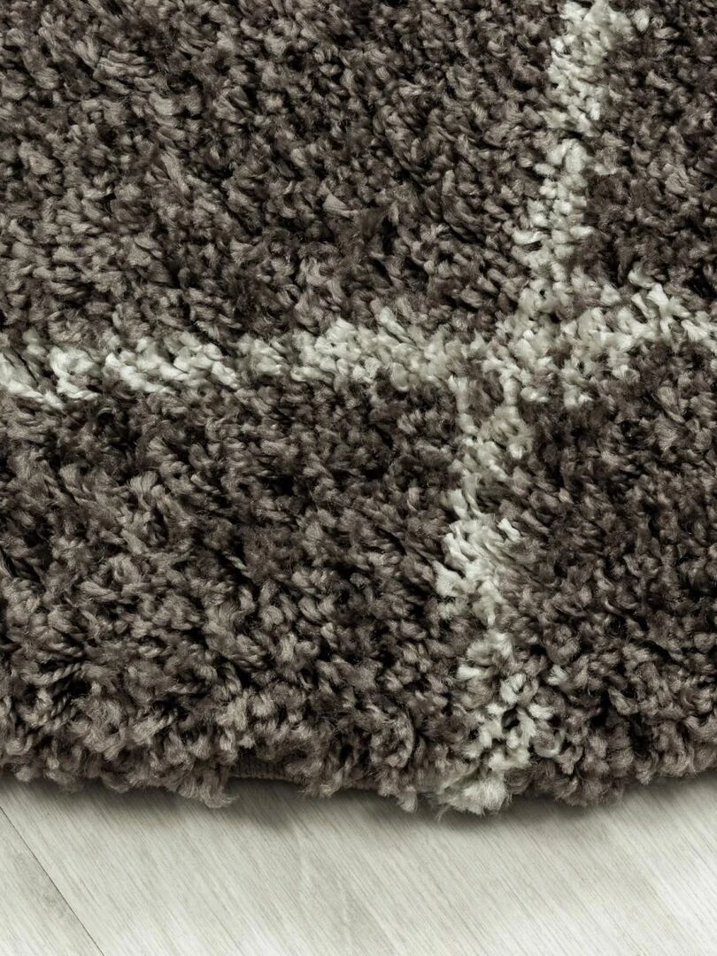 Tapis berbère style SHAGGY A OEKO TEX®   Marron