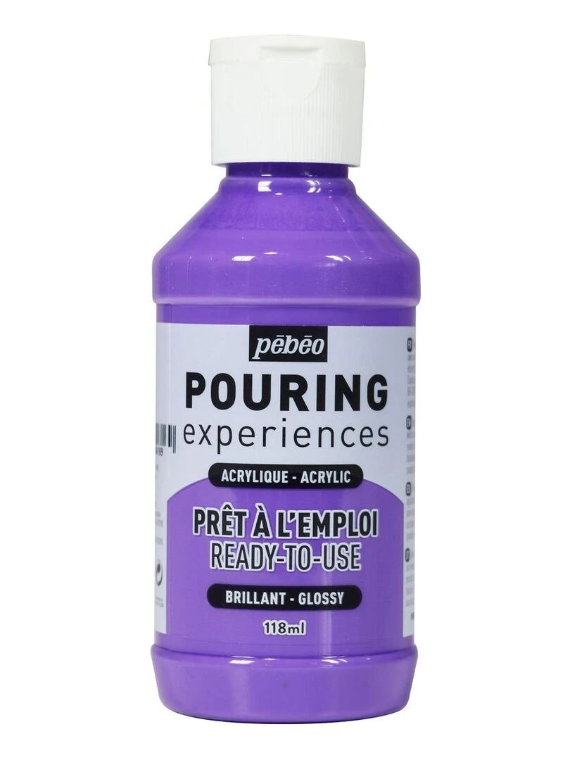 Peinture pouring acrylique brillante Violet clair 118 ml N/A