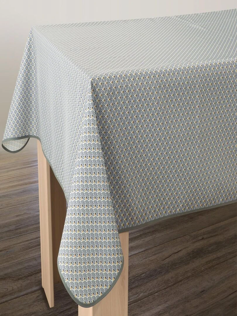 Nappe Anti taches Paon gris   Carrée 150 x 150 cm   Gris