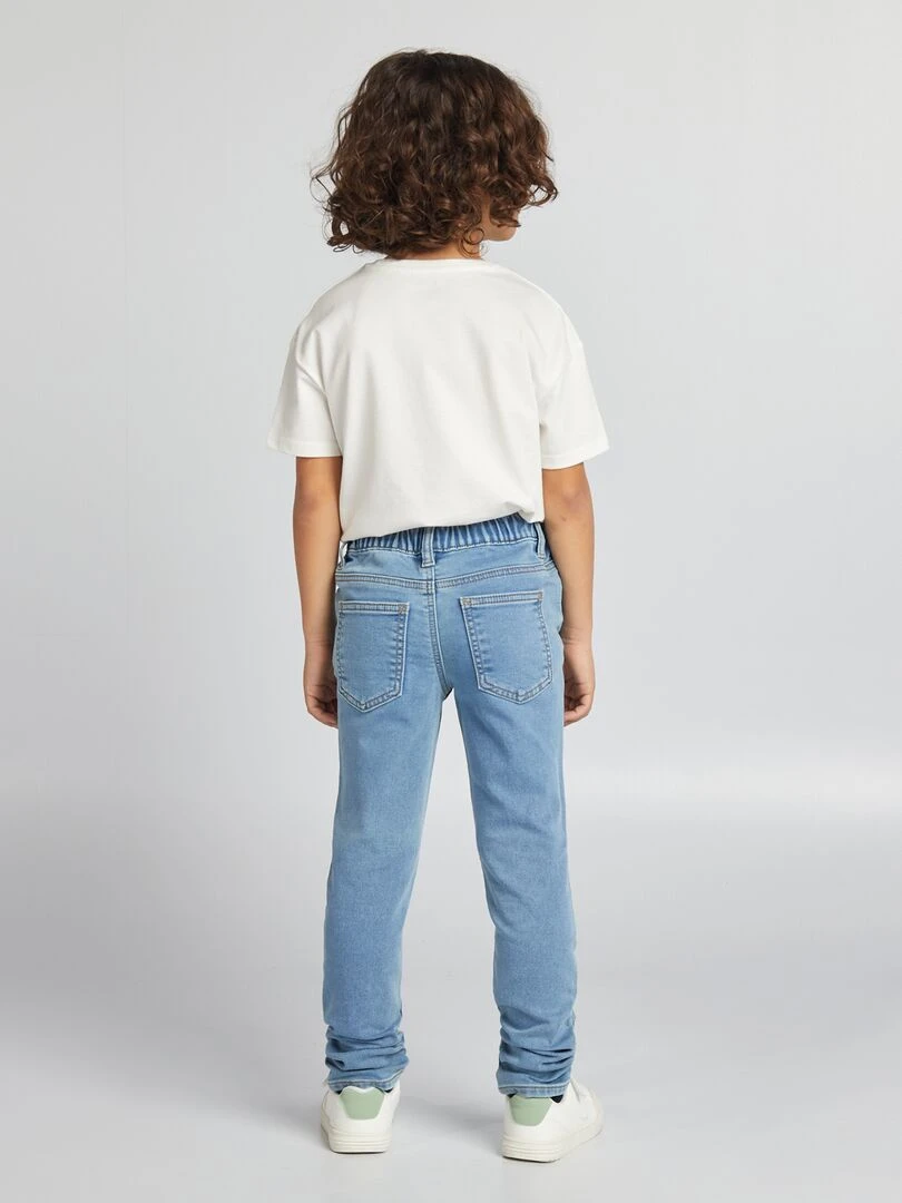 Jean à taille élastiquée avec cordons Double stone