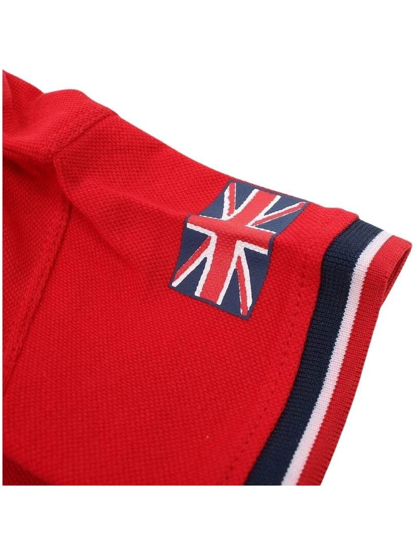 Lee Cooper   Polo garçon imprimé logo en coton   Rouge