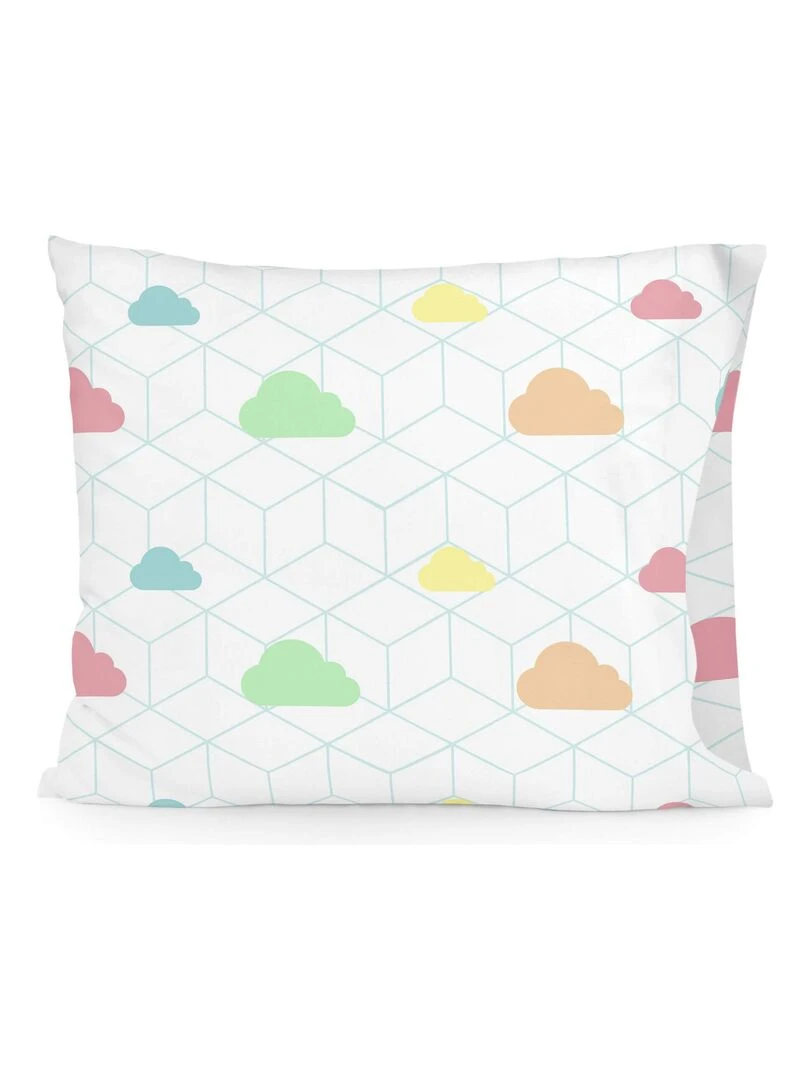 Taie d'oreiller Rainbow "Happyfriday" Blanc Vert