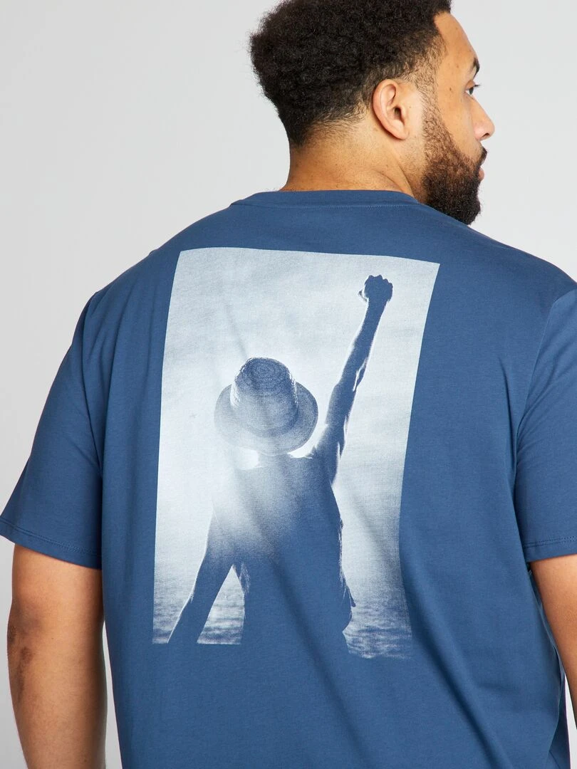 T shirt 'One Piece' à col rond   Bleu