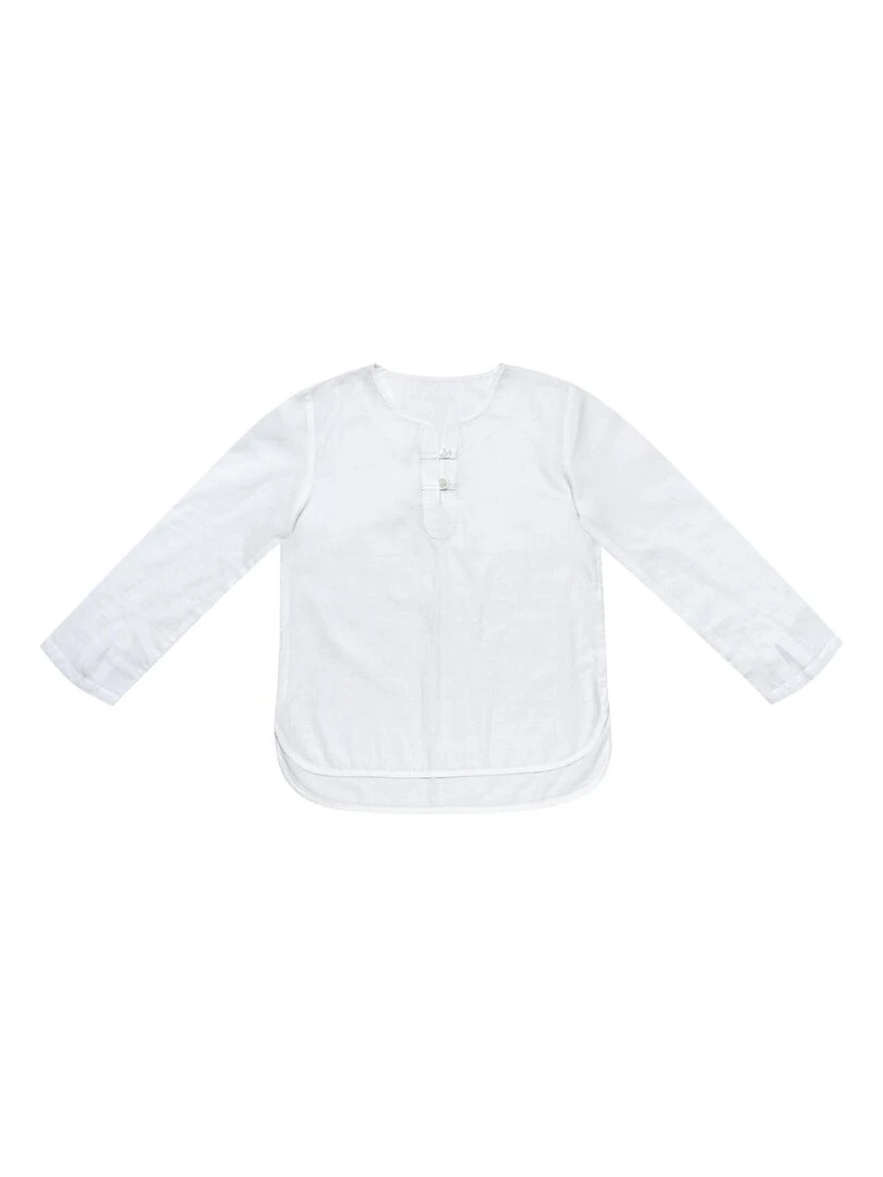 Chemise Légère Blanche Été Garçon  Voile Coton  ROBINSON   La Faute à Voltaire   Blanc
