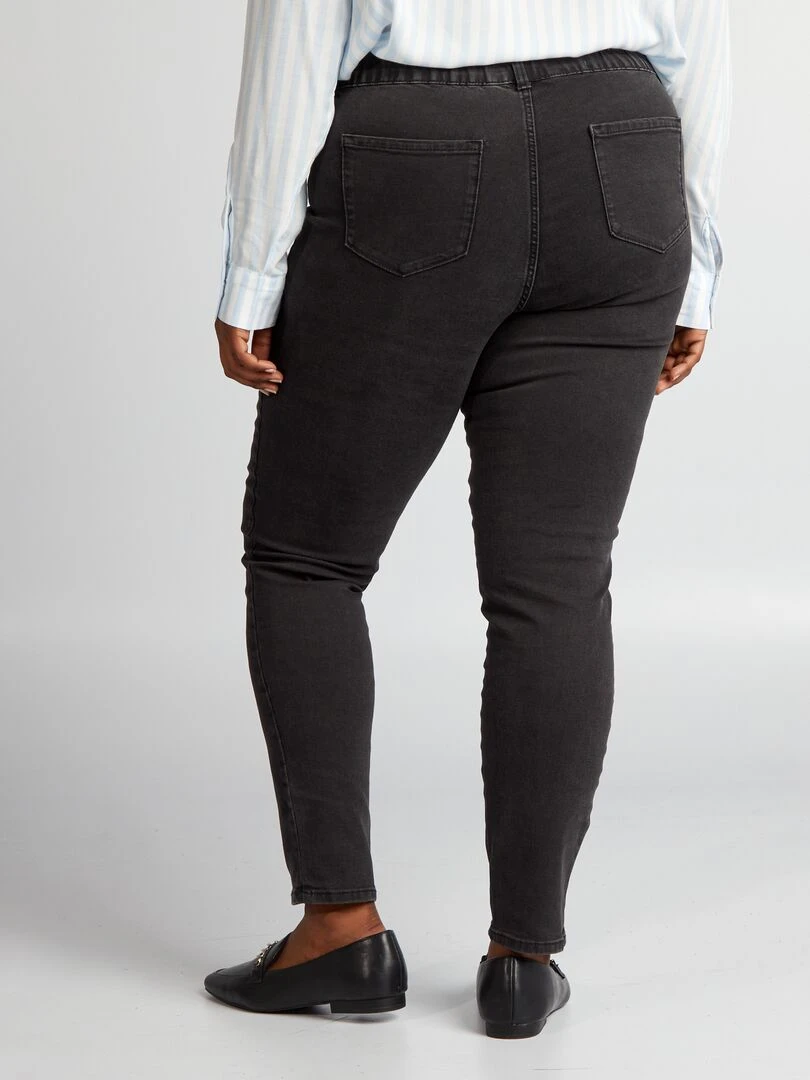 Jegging taille haute regular stretch   Noir