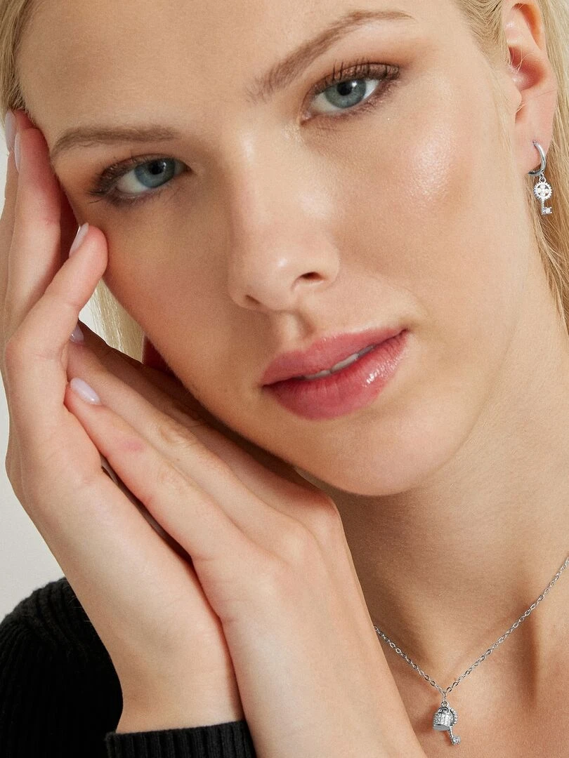 Collier Diao plaqué rhodium plaqué rhodium   Multicolore