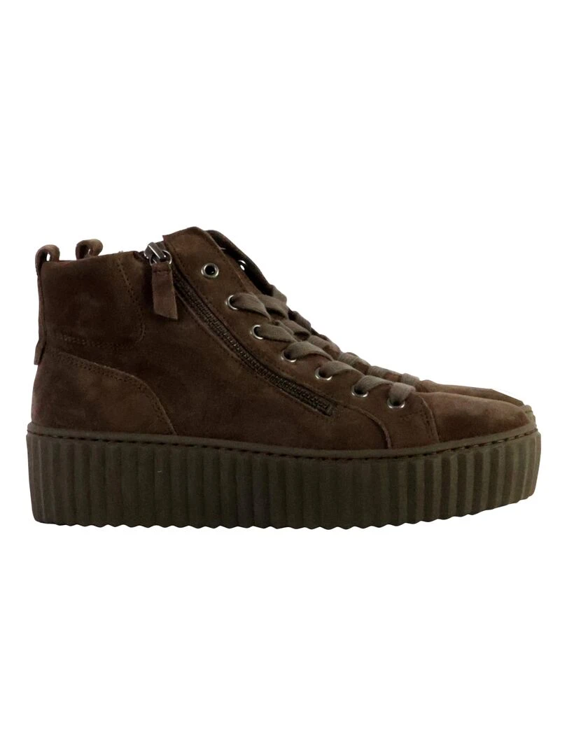Basket Montante Cuir Gabor   Marron
