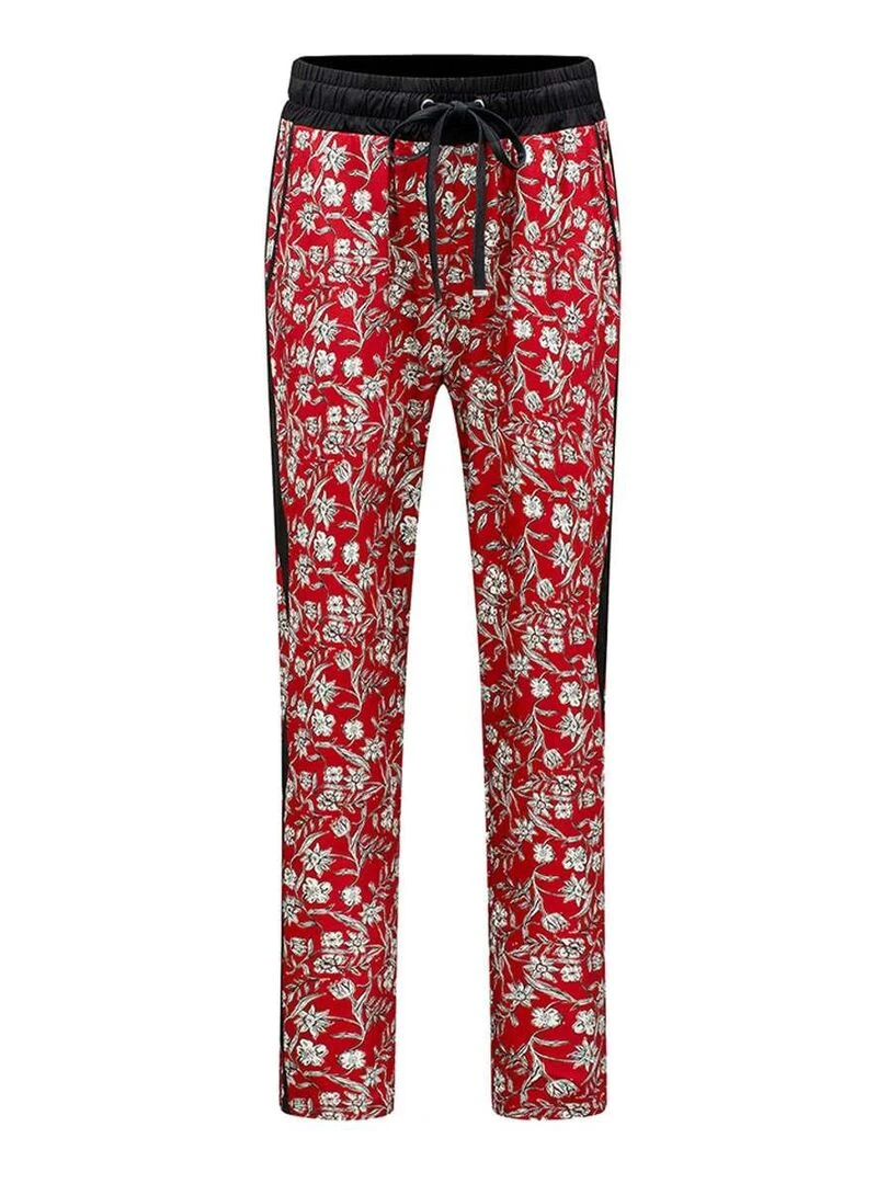 KAPORAL Pantalon imprimé floral cigarette TORMA Rouge