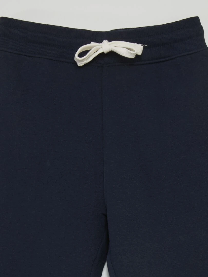 Pantalon uni en molleton   bleu marine