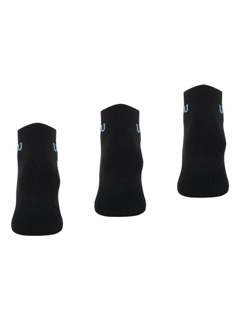 LOT DE 3 PAIRES DE CHAUSSETTES BASSES WILSON NOIR   Noir