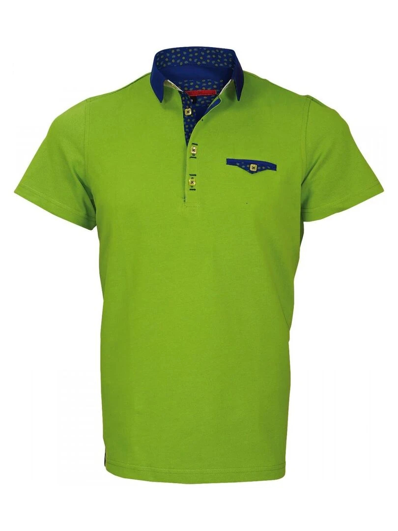 Polo petit col RUSSEL Vert