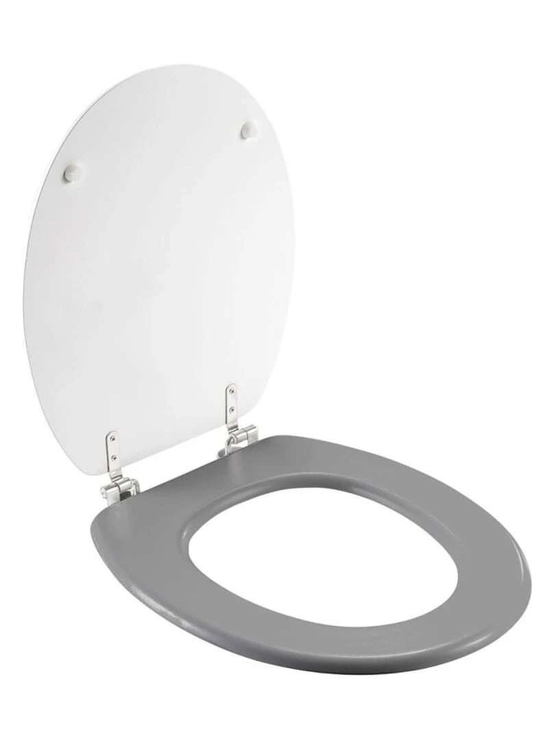 Abattant WC MDF charnières métal Zenitude   Gris