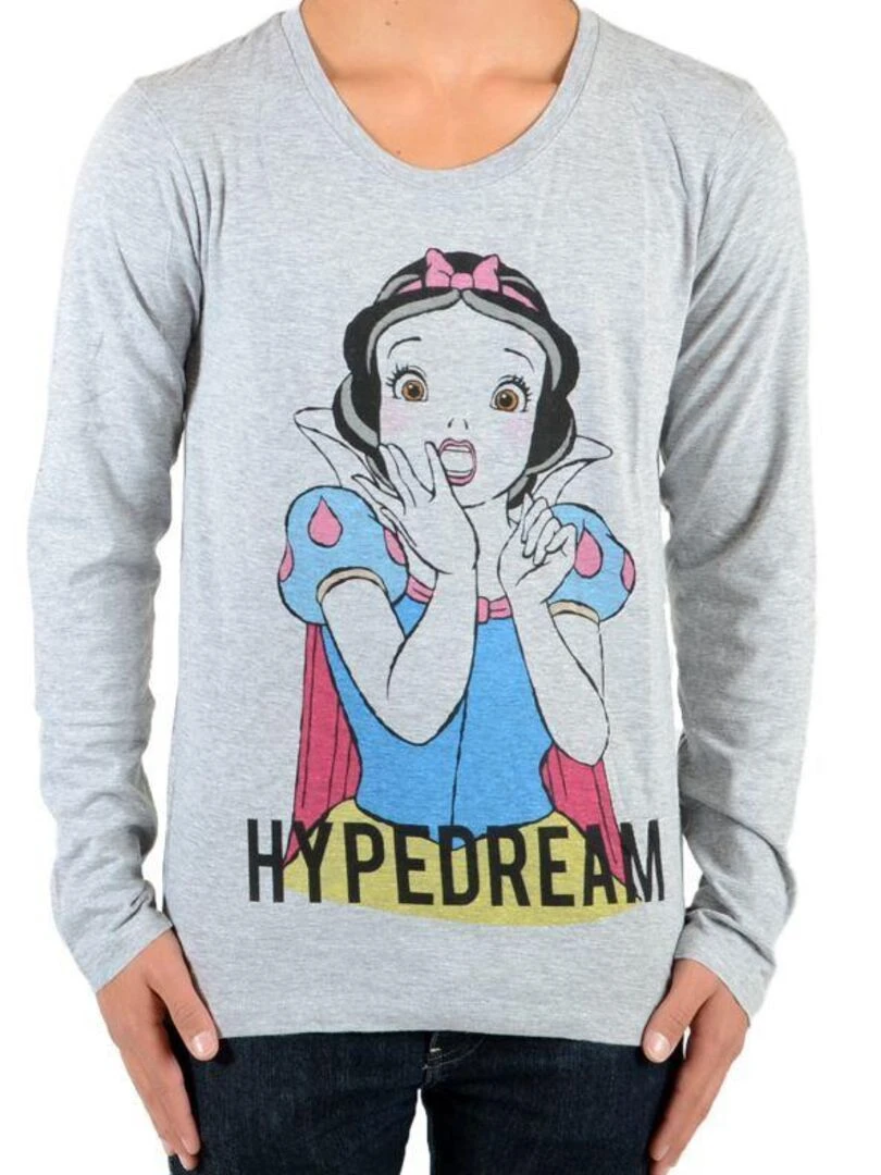 Tee Shirt Little Eleven Paris Reige LS Mixte Garçon  Fille  Gris Chiné   Gris