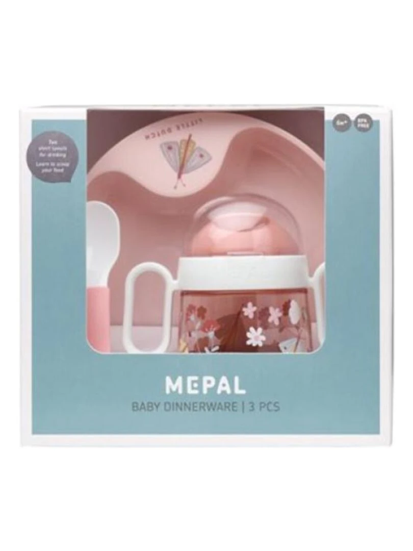Coffret repas bébé mio 3 pcs Flowers & Butterflies Multicolore
