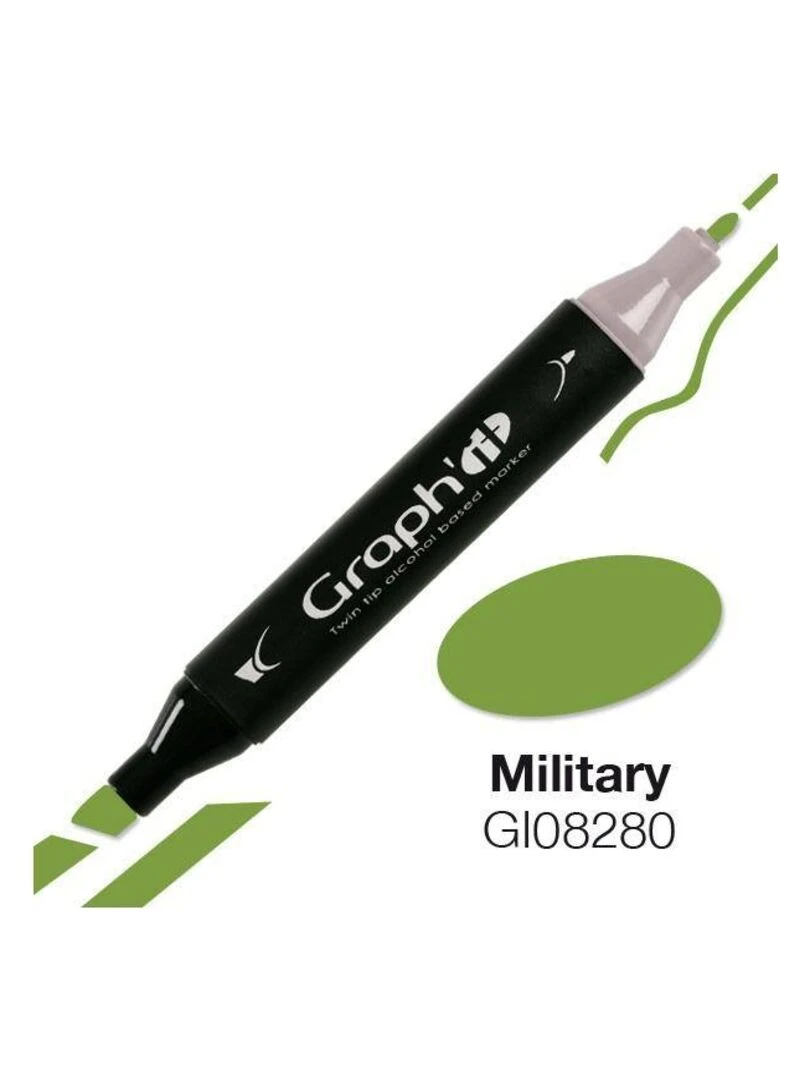 Marqueur Graph'It à double pointe   Militaire   N/A