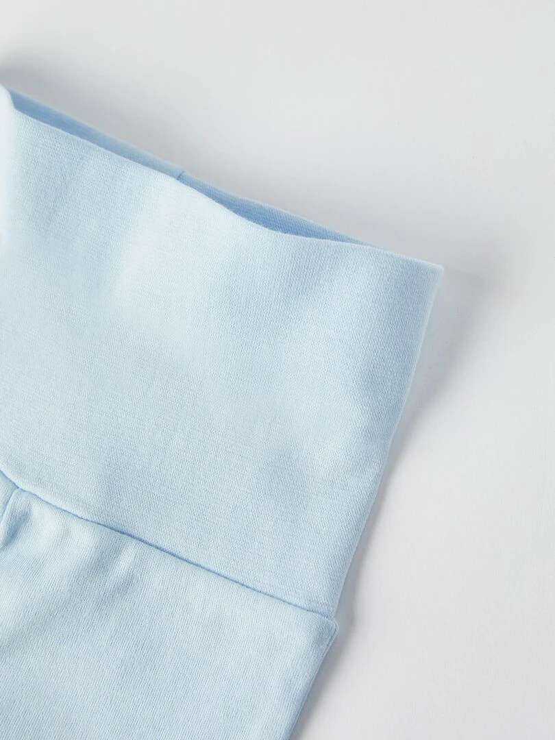 Pack 4 Pantalons avec Pieds pour Nouveau Né et Bébé Garçon   ESSENTIALS LINE   Bleu