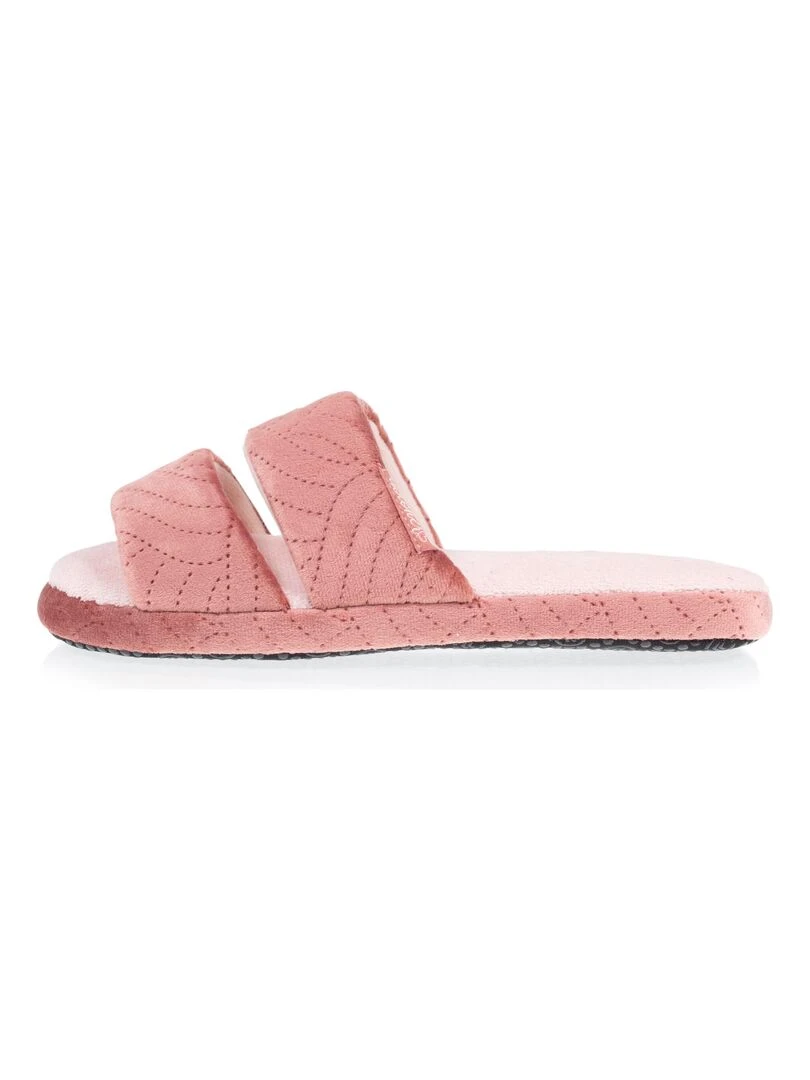 Chaussons sandales Femme Matelassé Blush   Rose