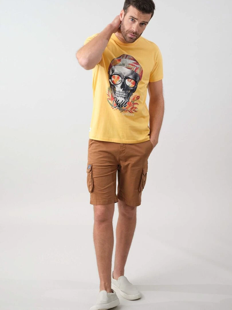 T shirt rock pour homme 'Deeluxe' Jaune