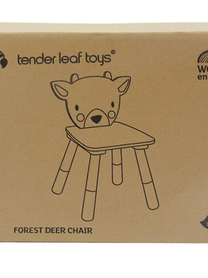 Chaise enfant cerf en bois   Beige