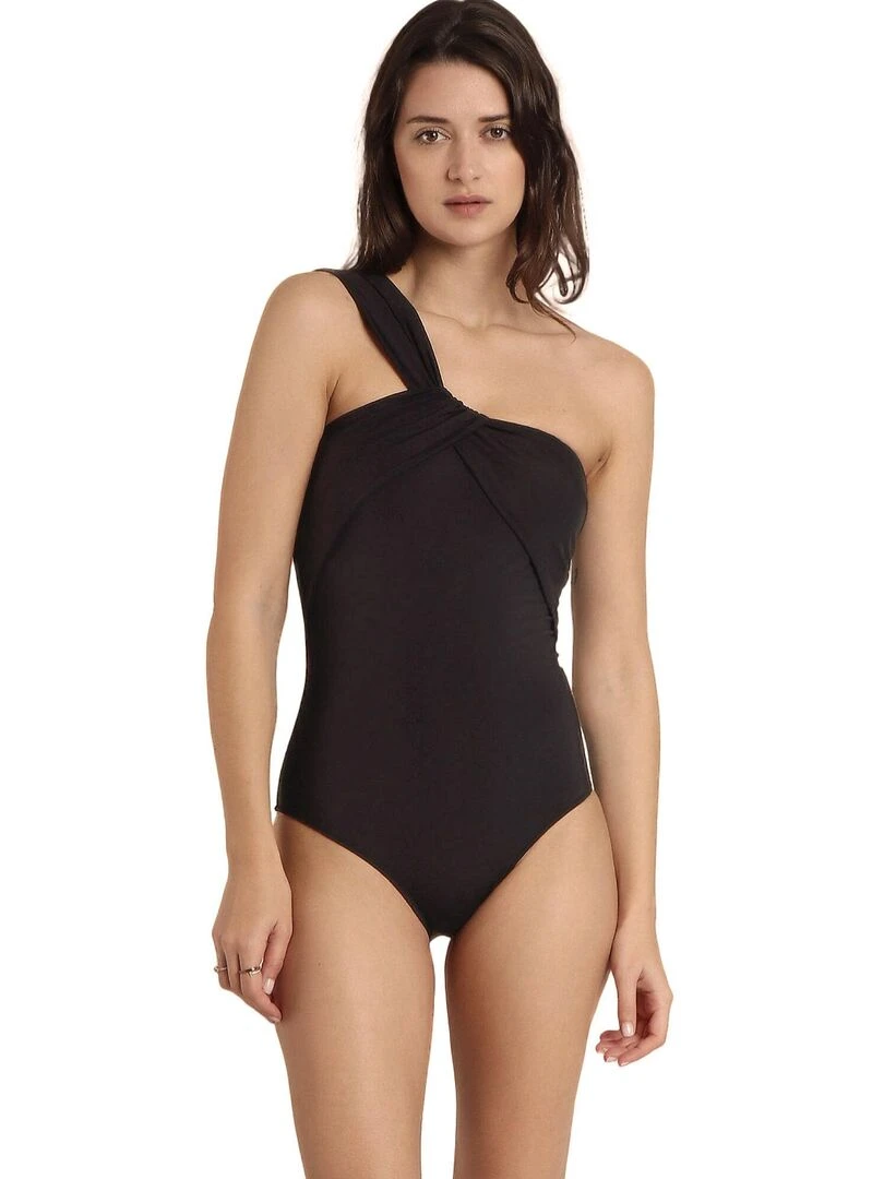 Maillot de bain 1 pièce asymétrique préformé Cruise Noir