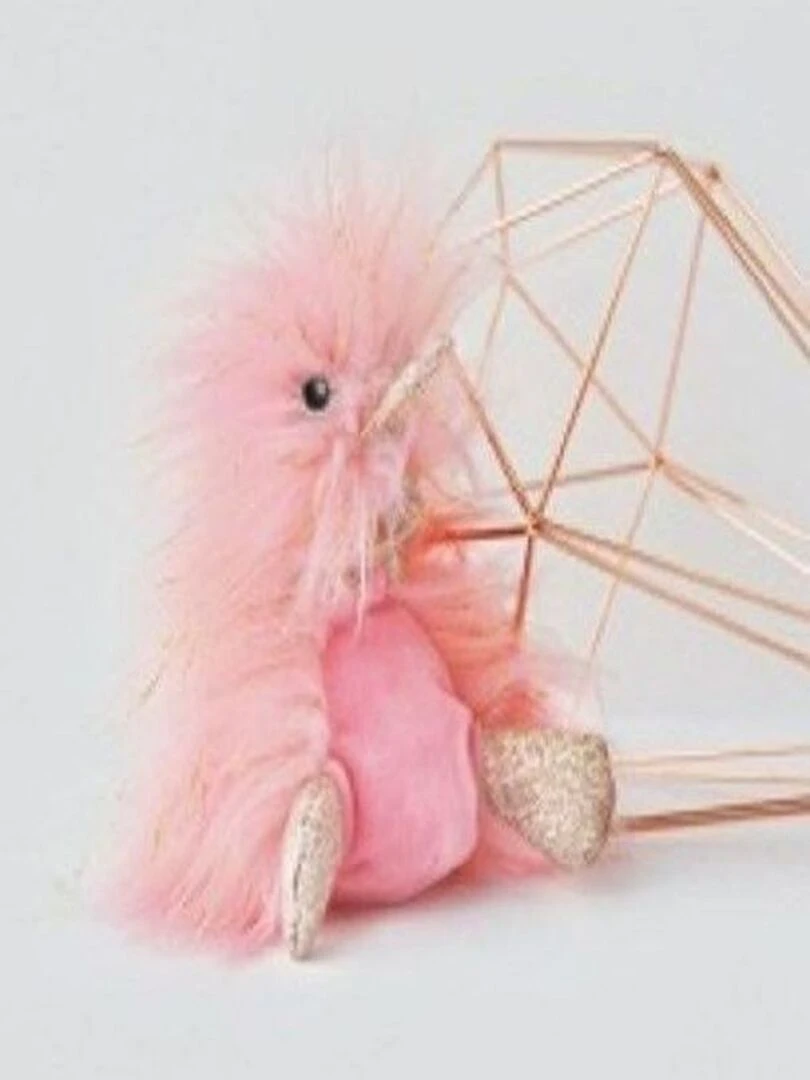 doudou Doudou et compagnie Canard Rose Comete doré Petit modele 18cms Coin Coin Pantin Rose