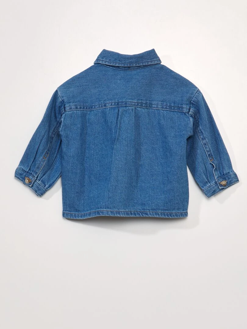Chemise en denim coupe loose   Bleu