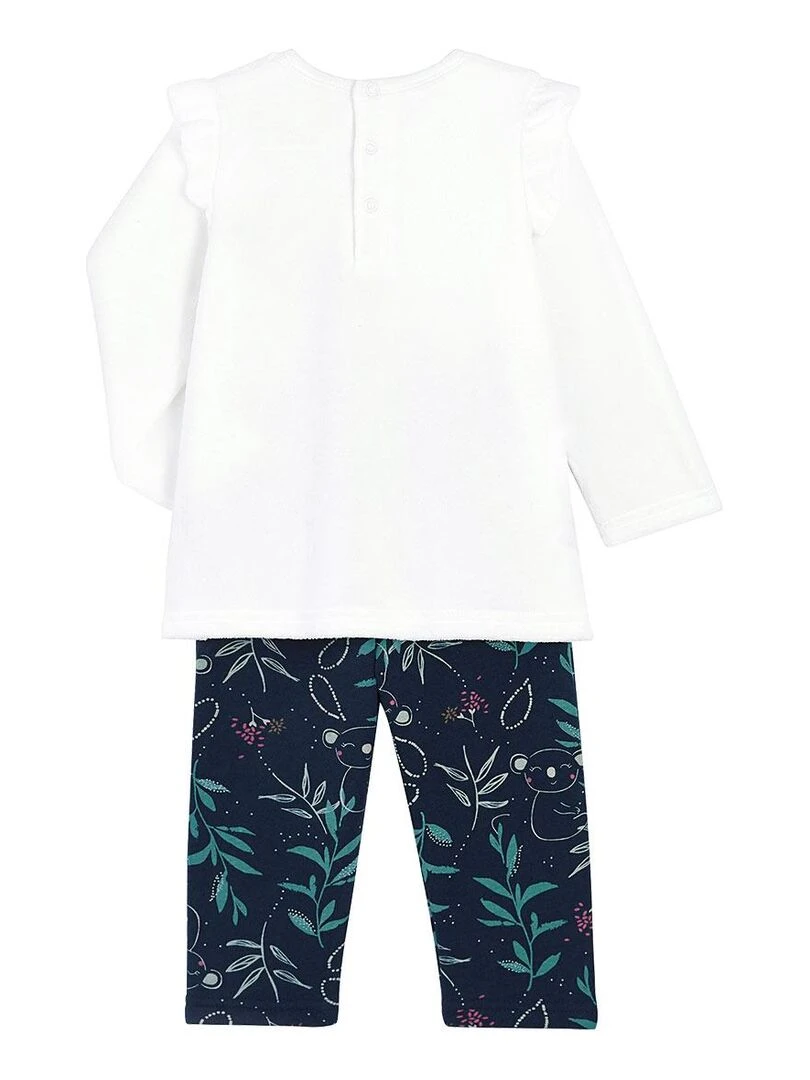 Pyjama bébé 2 pièces en velours Paloma Bleu