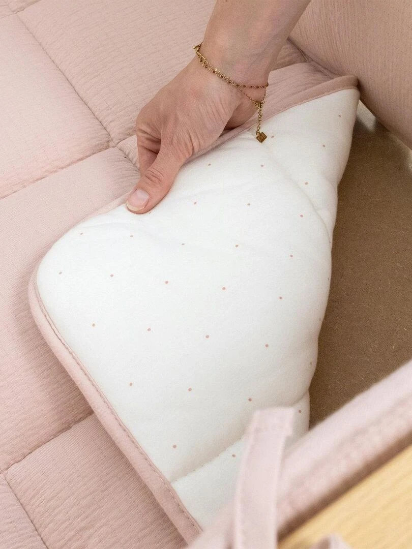 Bemini Tapis de parc et jeu Pady tetra jersey et jersey   Rose clair