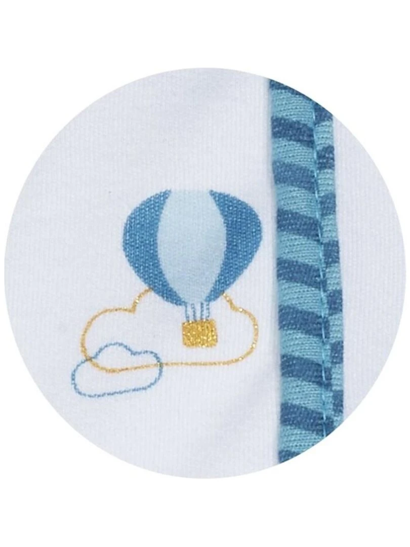 Lot De 2 Bavoirs en coton blanc   SAUTHON   Blanc