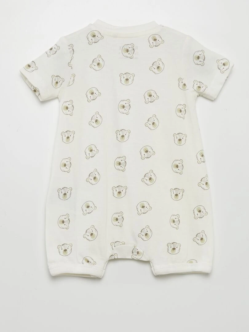 Barboteuse ours   Ecru