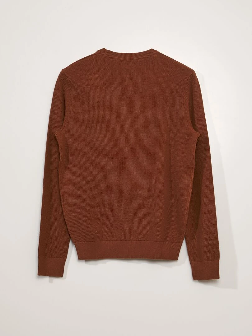 Pull en maille nid d'abeille   MARON CARA