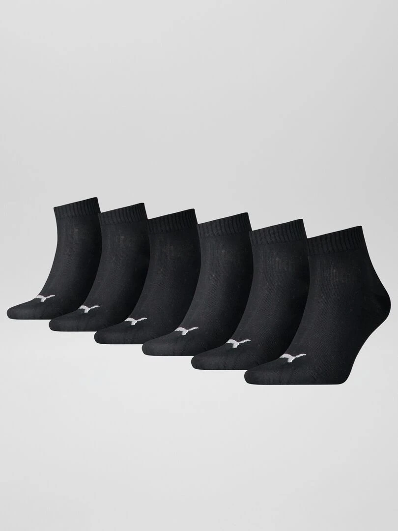 Lot de 6 paires de chaussettes unisex 'Puma' noir