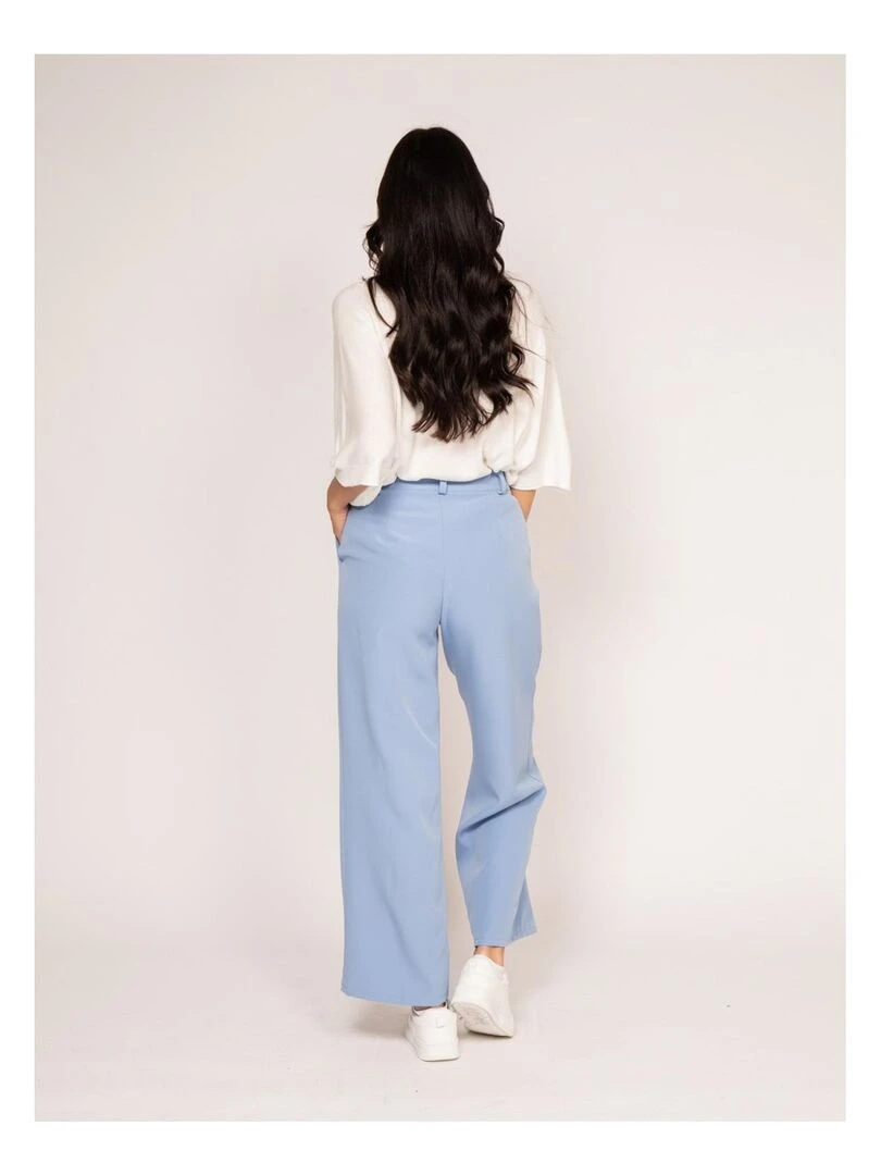 Pantalon fluide EVAN Bleu ciel