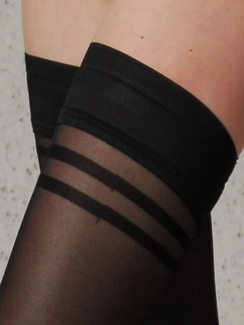 Silhouette 70 Derm Stay Up  Compression Moyenne   Noir