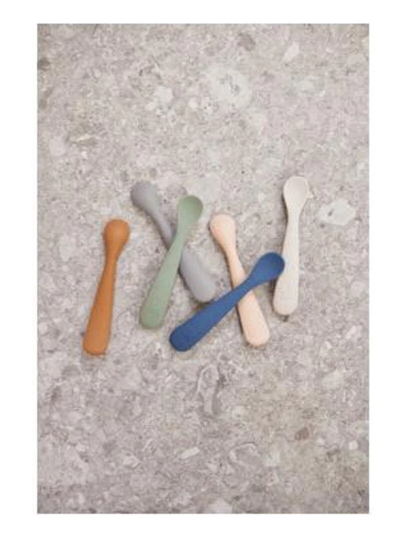 Cuillère souple Silicone Nougat (2pack)   Jollein   Beige