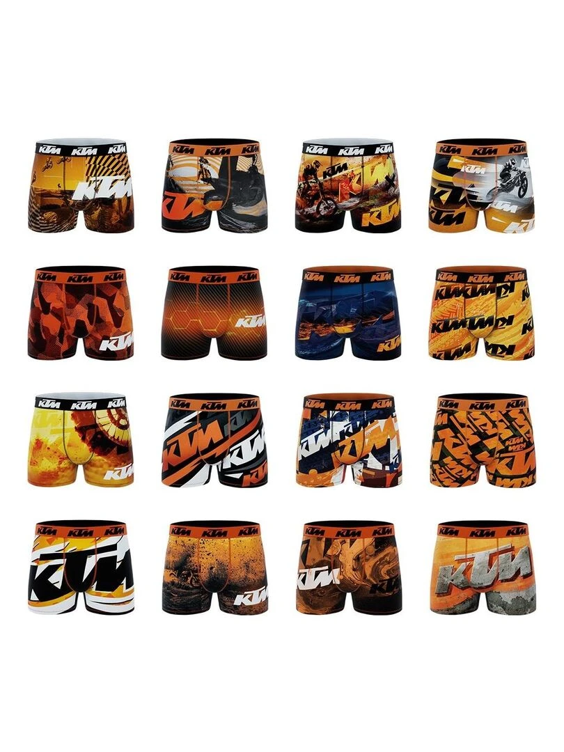 Pack surprise de 6 boxers homme Ktm Noir