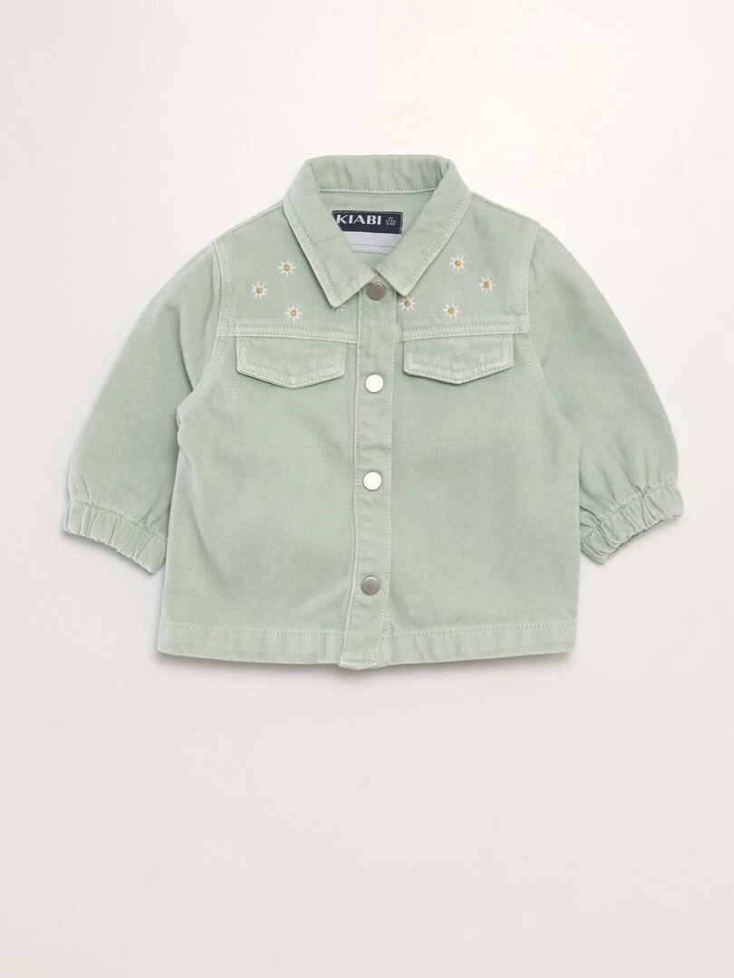 Veste en jean Vert