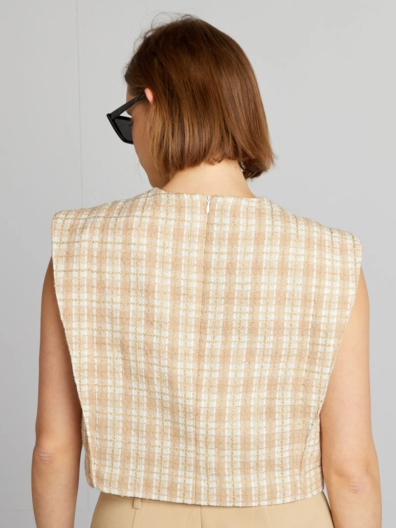 Blouse en tweed   Beige