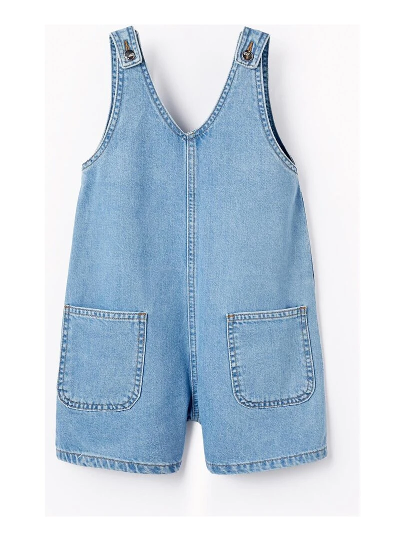 Salopette En Jean Pour Fille Bleu clair